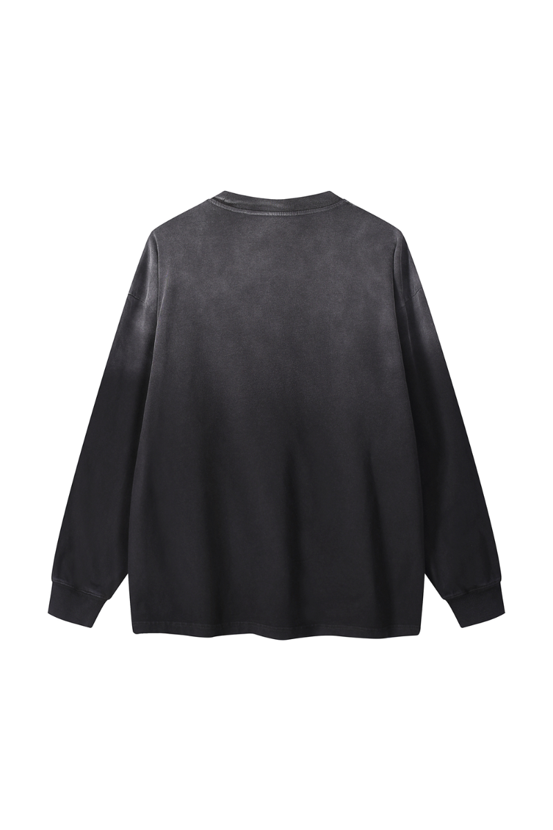 Unisex Fall 100% Cotton Washed  Loose Drop Shoulder Pullover
