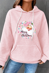 Women Christmas Waffle Knit Hoodie