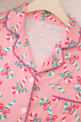 Women's Candy Cane Long Sleeves Christmas Pajama Set