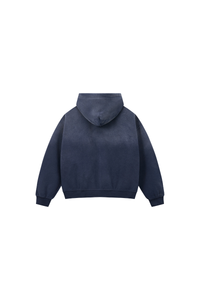 Men's Fleece-Lined Spray-Faded Oversized Hooded Jacket