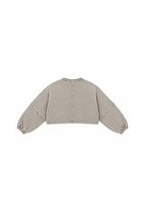 Womens Vintage Washed Cropped Crewneck Sweatshirt