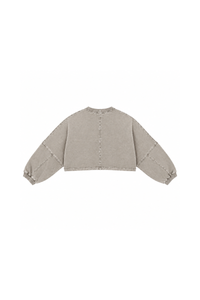 Womens Vintage Washed Cropped Crewneck Sweatshirt