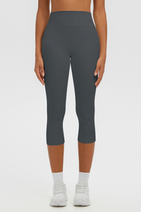 Women's Athletic Brushed High Waist Capri Yoga Leggings