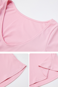 Women's Winter V Neck Ribbed Slim Fit Long Sleeve Top