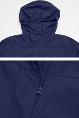 Men's Fall Hooded Full Zip Elastic Hem Outdoor Hooded Jacket
