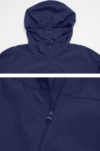 Men's Fall Hooded Full Zip Elastic Hem Outdoor Hooded Jacket