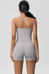 Women Workout Set: Quick Dry Sports Bra + High Waist Shorts