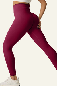 Women's High-waist Pleated Buttocks Lift Yoga Leggings