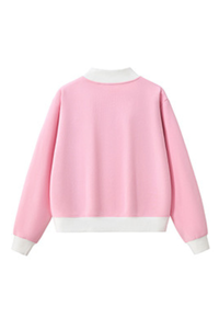 Women's Fall Cozy Fleece Mock Neck Color Block Sweatshirt