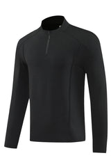 Men Half-Zip Quick-Dry Running Training Long Sleeve Top