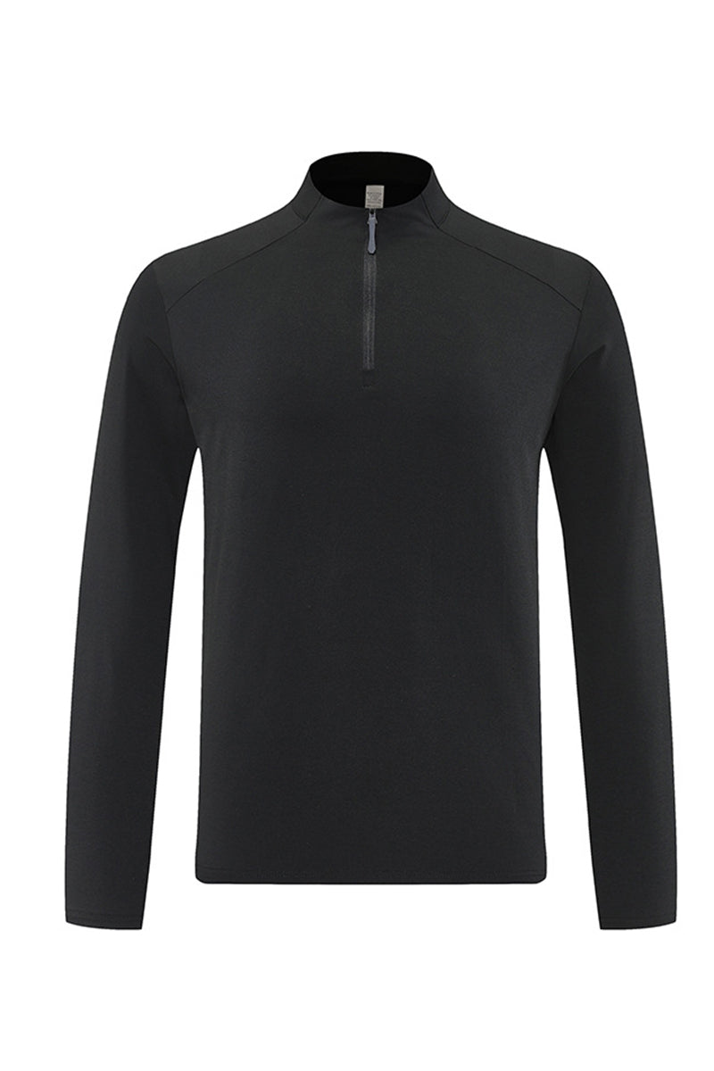 Men Half-Zip Reflective Training Long Sleeve Top