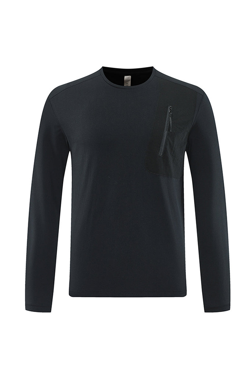 Men Round-Neck Breathable Training Long Sleeve Top