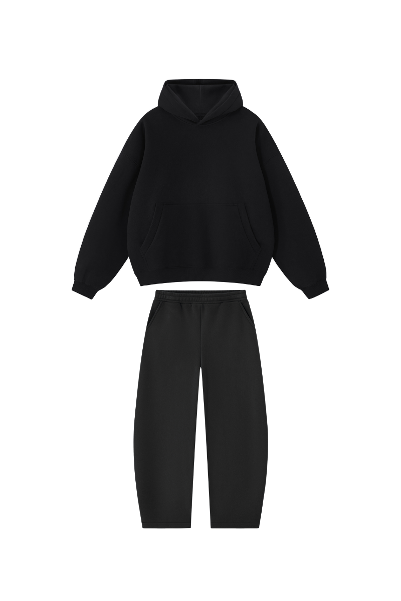 Men's Fall Fleece Hoodie & Wide Leg Sweatpants Casual Set