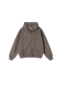 Women's Fall Heavyweight Vintage Washed Cotton Hooded Jacket