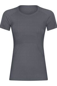 Women Seamless Round Neck Short Sleeve Sport T-Shirt