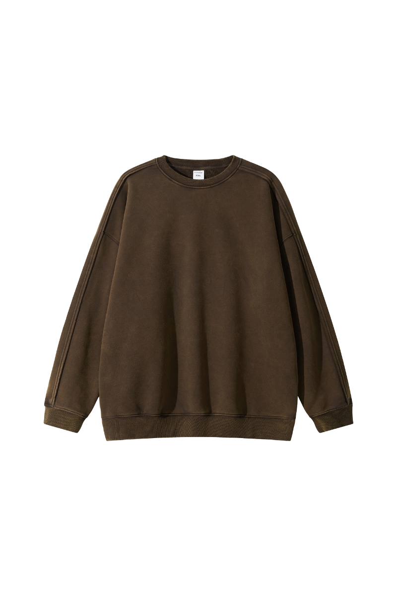 Women's Fall/Winter Fleece-Lined Dyed Vintage Pullover