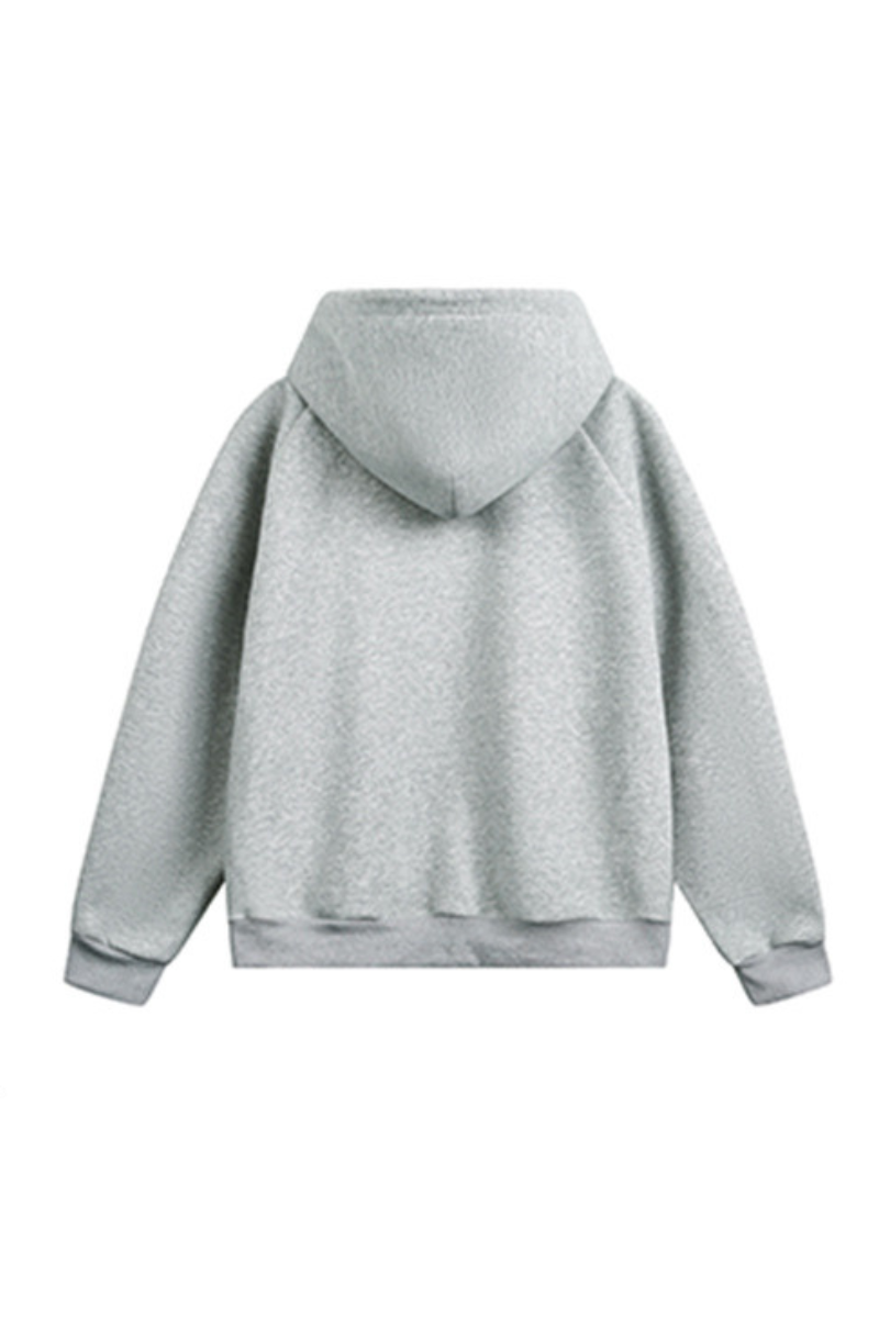 Unisex Fall  Half Zip Relaxed Hooded Sweatshirts