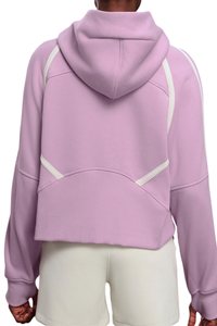 Women's Fall Fleece Varsity Half-Zip Hoodie With Thumb Holes