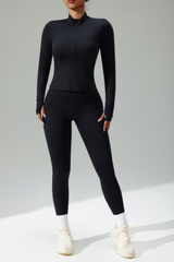 Women's 3-Piece Set :Jacket Sports Bra &Jacket & Leggings