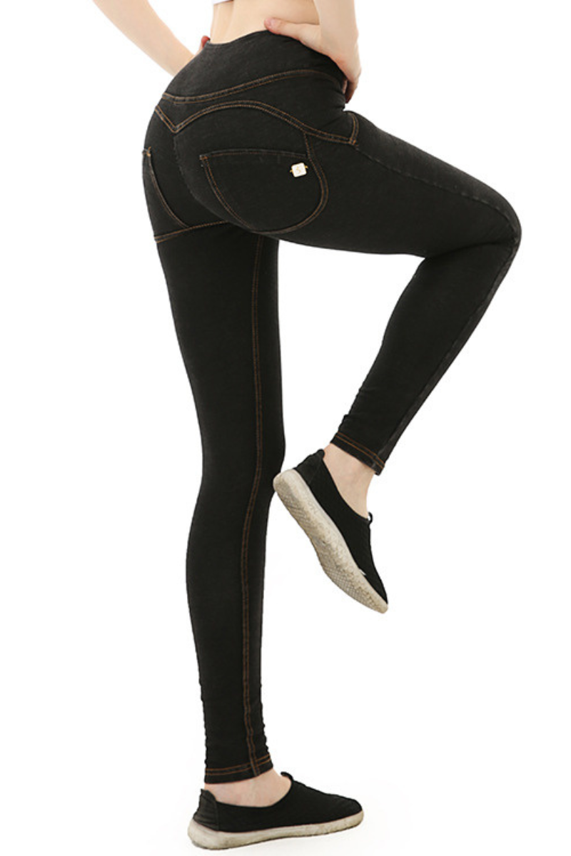 Women's Stretchy Double-Button High-Rise Skinny Pants