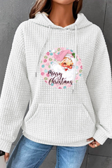 Women Christmas Waffle Knit Hoodie