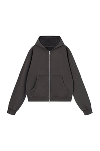 Unisex Fall Washed Vintage Boxy  Comfort Color Hooded Jacket