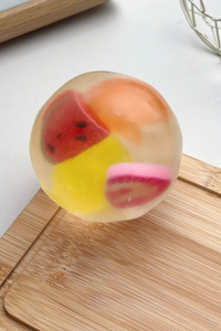2.36in Clear Fruit Slice Squishy Ball Sensory Fidget Toy