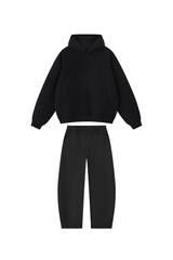 Unisex Fall Fleece Hoodie & Wide Leg Sweatpants Casual Set