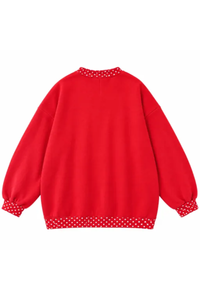Women's Fall Letter Appliqué Embroidery Mockneck Sweatshirt