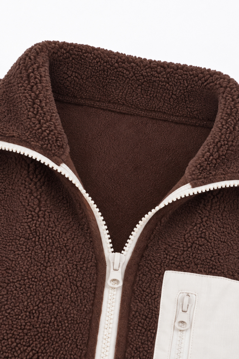 Women's Fall Half Zip Stand Block Drawstring Hem Sweatshirts