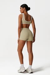 Women High-Waisted Butt-Lifting Yoga Set: Sports Bra + Shorts