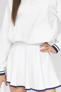 Women's Tennis Color Trim Pleated Athletic Mini Skirt