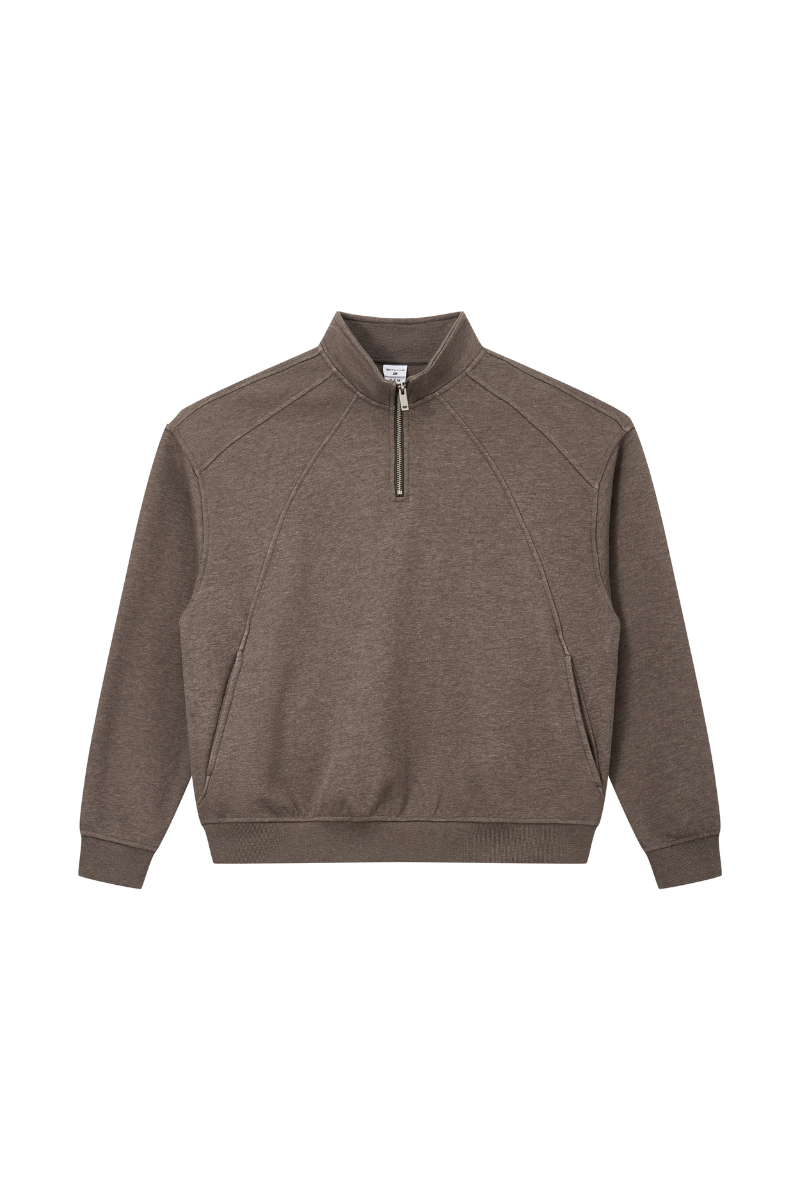 Women's  Fall 1/4 Zip Raglan Sleeve Mock Neck Sweatshirt