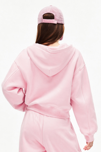 Women's Fall Snowflake Campus Cropped Zip Up Hooded Jacket