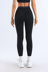 Women's High-Waist Polka Dot No Front Seam Yoga Leggings