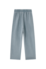 Unisex 100% Cotton Washed Heavyweight Wide Leg Casual Pants