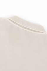 Women's  Fall 100% Cotton Collared V-Neck Crop Sweatshirt