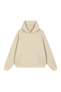 Unisex Fall Boxy Fit Waffle Texture Pullover Relaxed Hoodie