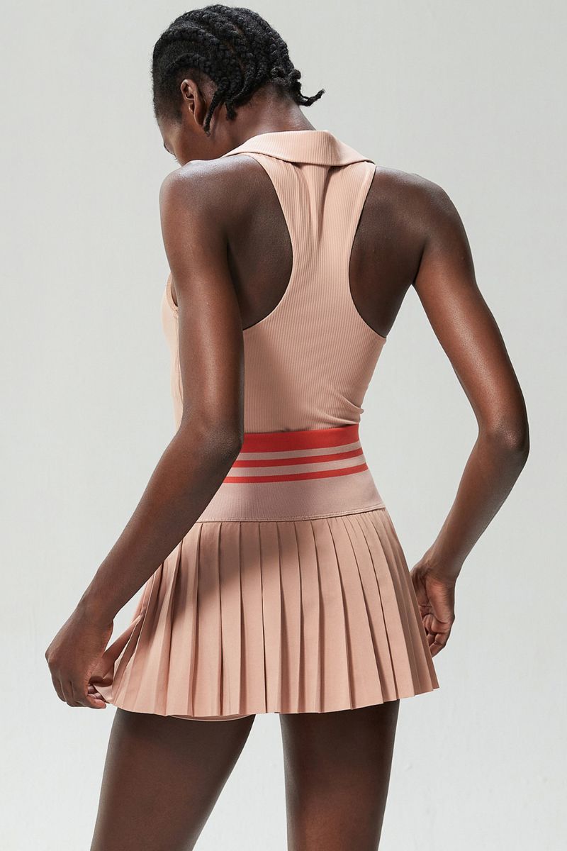 Sports & Fitness V-neck quick-drying tennis skirt two-piece set