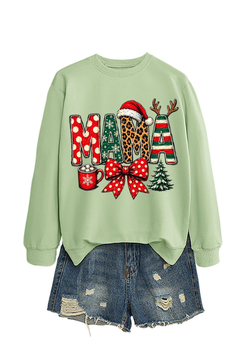 Women's Winter/Fall Christmas Santa Multi-color Pullover