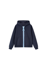 Men's Loungewear Color Block Big Tooth Zipper Hooded Jacket
