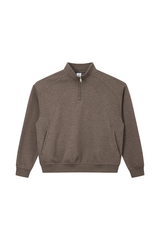 Unisex Fall 1/4 Zip Raglan Sleeve Mock Neck Sweatshirt