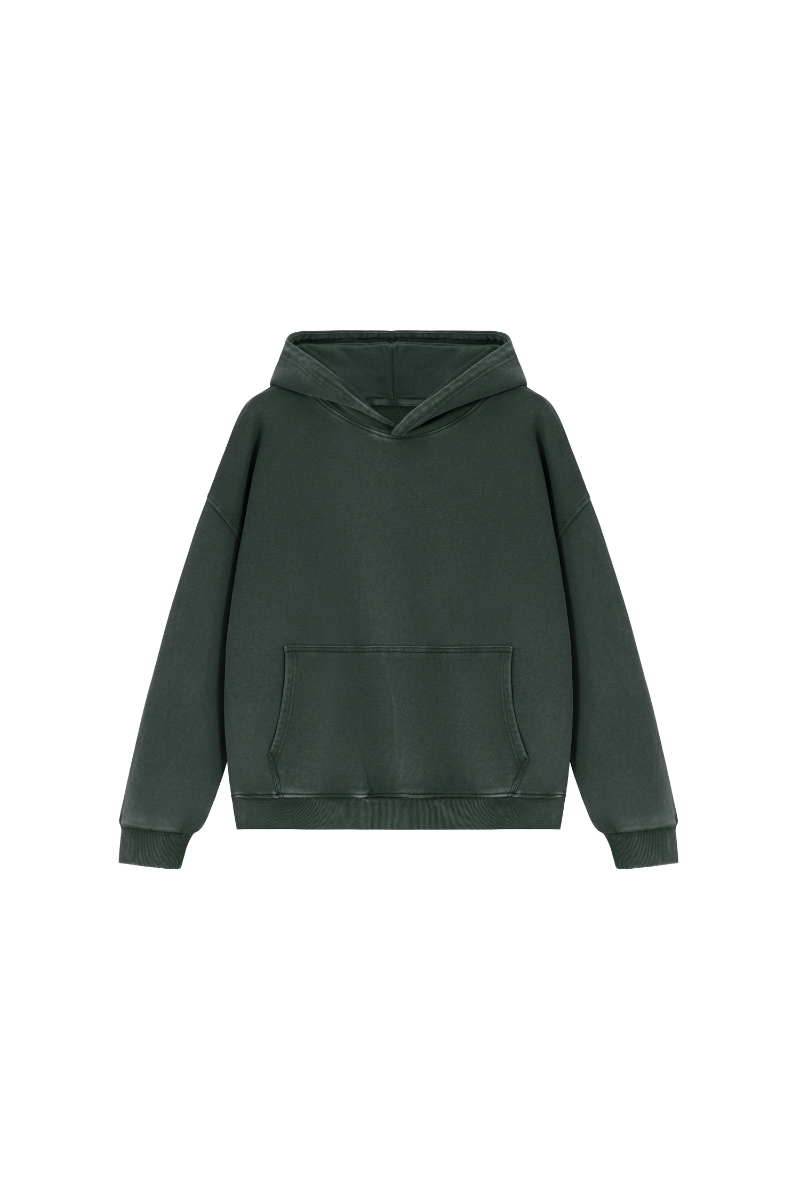 Unisex Fall 100% Cotton Washed Vintage Heavyweight Hoodie