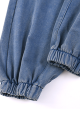 Unisex Fall 100% Cotton Vintage Washed Jogger