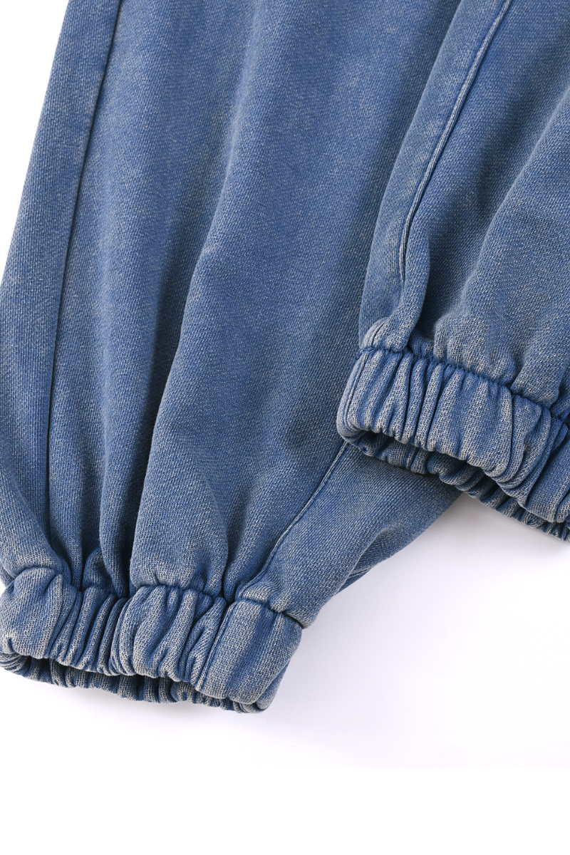 Unisex Fall 100% Cotton Vintage Washed Jogger