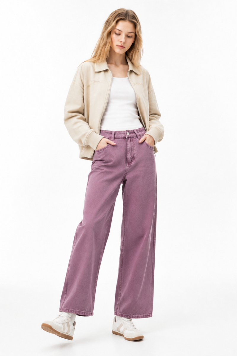 Women's Fall Mid Rise Vintage Casual Jeans