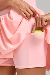 Women's U‑Neck Tennis Athletic Tennis Mini Bubble Dress