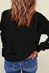 Women's Fall Halloween Ghost Glitter Print Sweatshirt