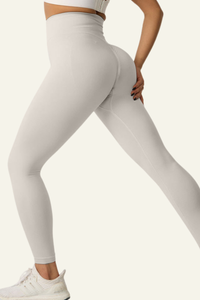 Women's High-waist Pleated Buttocks Lift Yoga Leggings