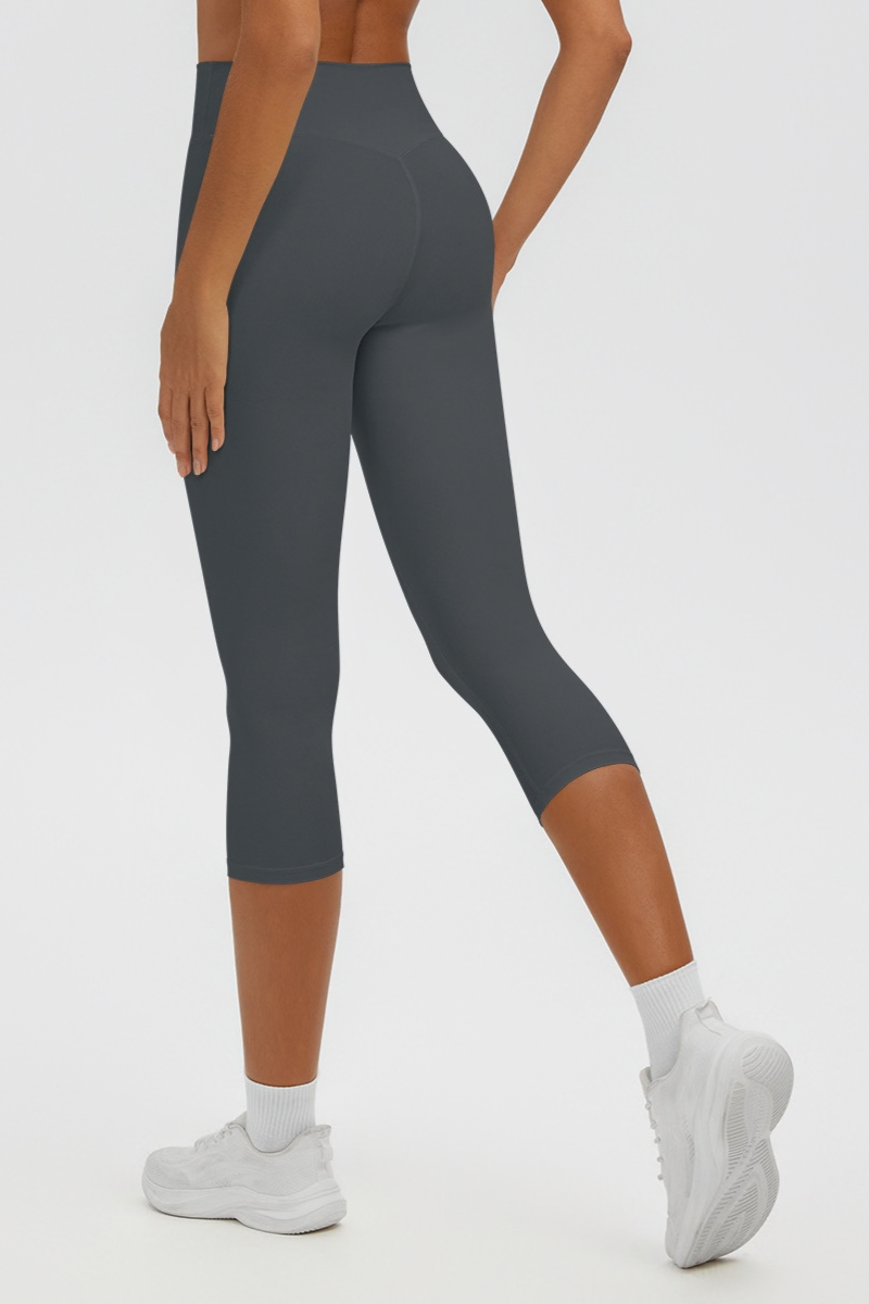 Women's Athletic Brushed High Waist Capri Yoga Leggings